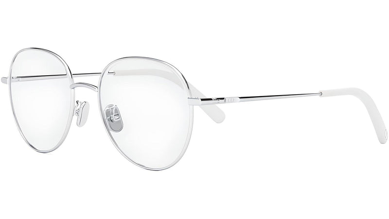 Mini CD O R3U  Silver Round Eyeglasses