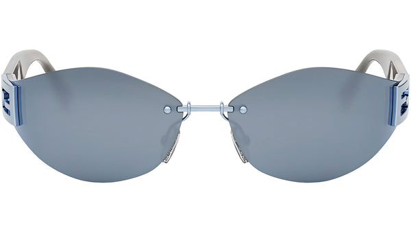 Baguette Blue Geometric Sunglasses