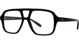 Slim Black Pilot Eyeglasses