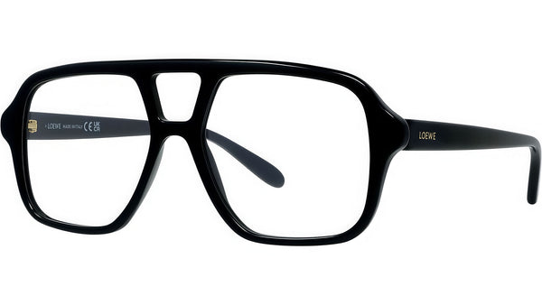 Slim Black Pilot Eyeglasses