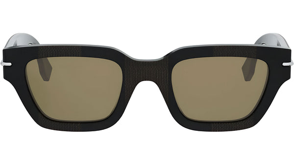 Fendi Selleria Brown Rectangular Sunglasses