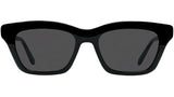Slim Black Geometric Sunglasses