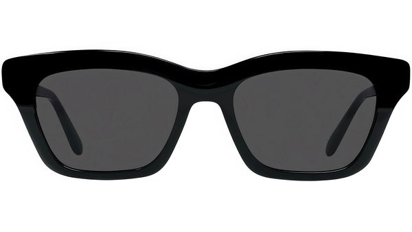 Slim Black Geometric Sunglasses
