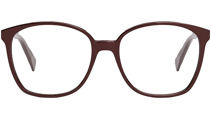 CELINE Thin Burgundy Geometric Eyeglasses