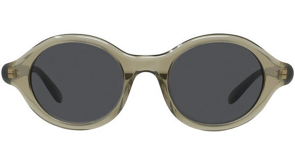 Slim Green Round Sunglasses