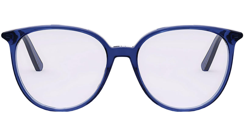 Mini CD O R4I Blue Round Eyeglasses