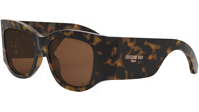 DiorNuit 1I Shiny Havana Geometric Sunglasses