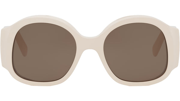 Maxi Triomphe White Round Sunglasses