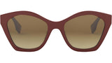 Lettering Red Geometric Sunglasses