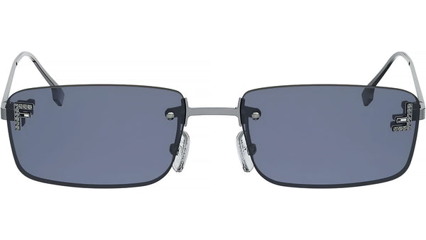 Fendi First Crystal Silver Square Sunglasses