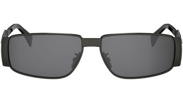 Metal Triomphe Black Rectangular Sunglasses