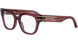 DiorSignatureO B2I Shiny Red Geometric Eyeglasses