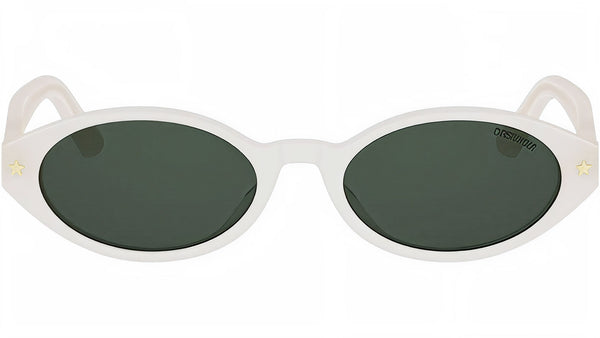 DiorPacific R1I White Oval Sunglasses