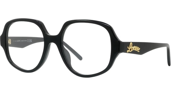 Curvy Black Geometric Eyeglasses