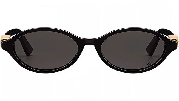 DiorTreasure R1I Shiny Black Oval Sunglasses