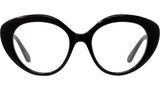 Curvy Black Cat Eye Eyeglasses