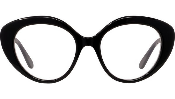 Curvy Black Cat Eye Eyeglasses