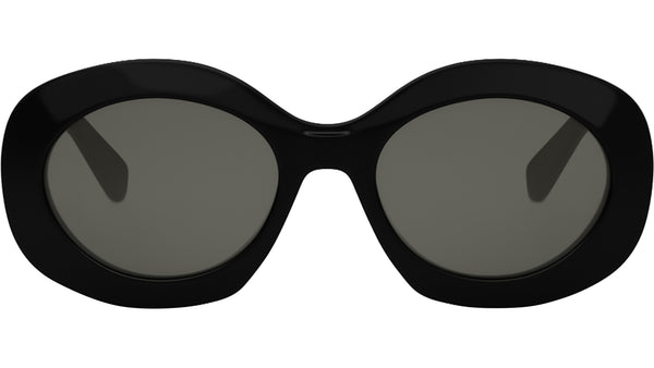 Triomphe Black Round Sunglasses