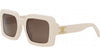 Triomphe White Square Sunglasses