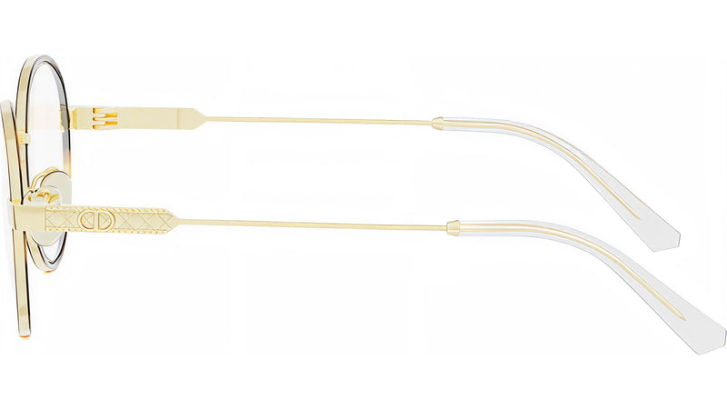 DiorCannageO R1U Gold Round Eyeglasses