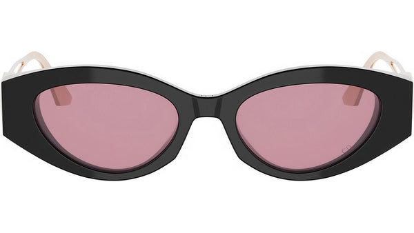 30Montaigne B6I Shiny Black Gold Cat Eye Sunglasses