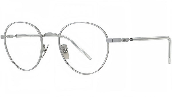 Titanium Matte Silver Geometric Eyeglasses