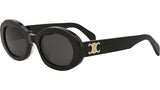 Triomphe Black Oval Sunglasses