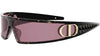 VeryDior M1U Havana Shield Sunglasses