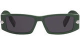 DiorBlackSuit XL S5I Dark Green Rectangular Sunglasses