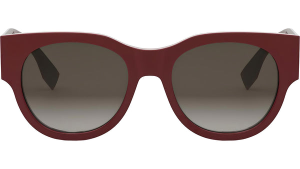 Baguette Red Round Sunglasses