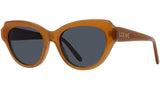 Slim Brown Cat Eye Sunglasses