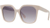 Lettering Pink Square Sunglasses