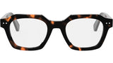CELINE Thin 2 Dots Tortoise Square Eyeglasses