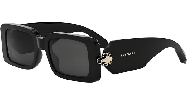 Serpenti Forever Black Rectangular Sunglasses
