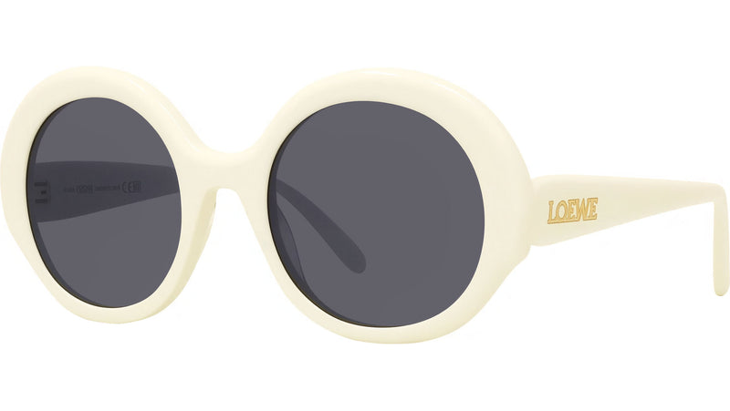 Thin White Round Sunglasses