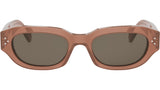 3 Dots Orange Geometric Sunglasses