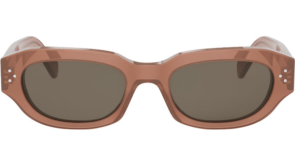 3 Dots Orange Geometric Sunglasses