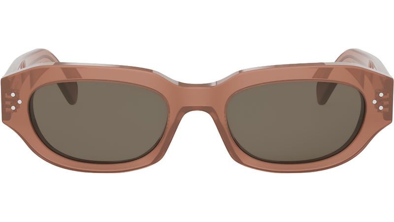 3 Dots Orange Geometric Sunglasses