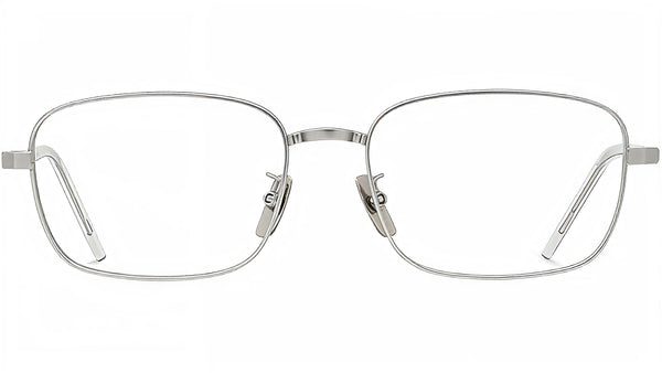 Titanium Matte Silver Rectangular Eyeglasses