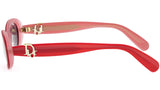Dior Oblique B1I Red Oval Sunglasses