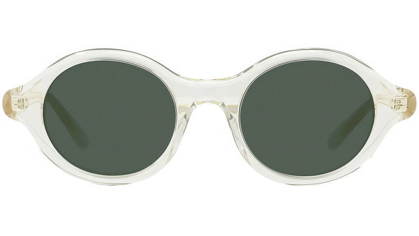 Slim Crystal Round Sunglasses