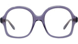 Slim Purple Geometric Eyeglasses