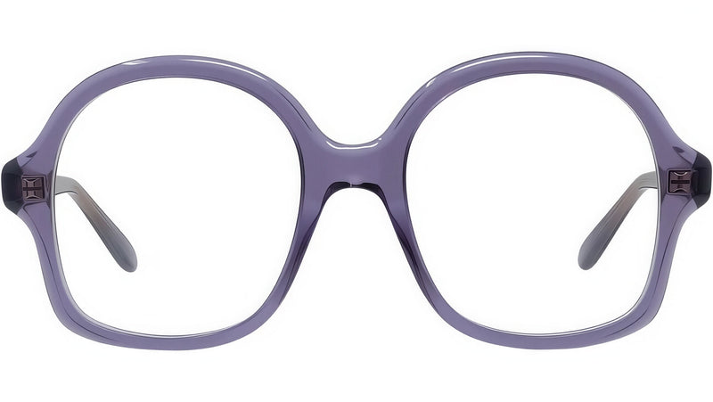 Slim Purple Geometric Eyeglasses