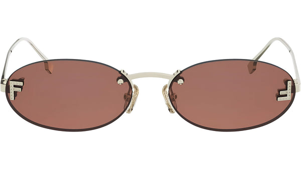 Fendi First Light Gold Oval Sunglasses